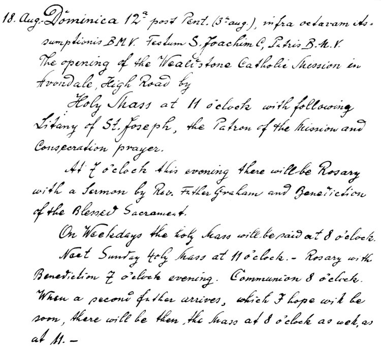 Notices For The First Mass
